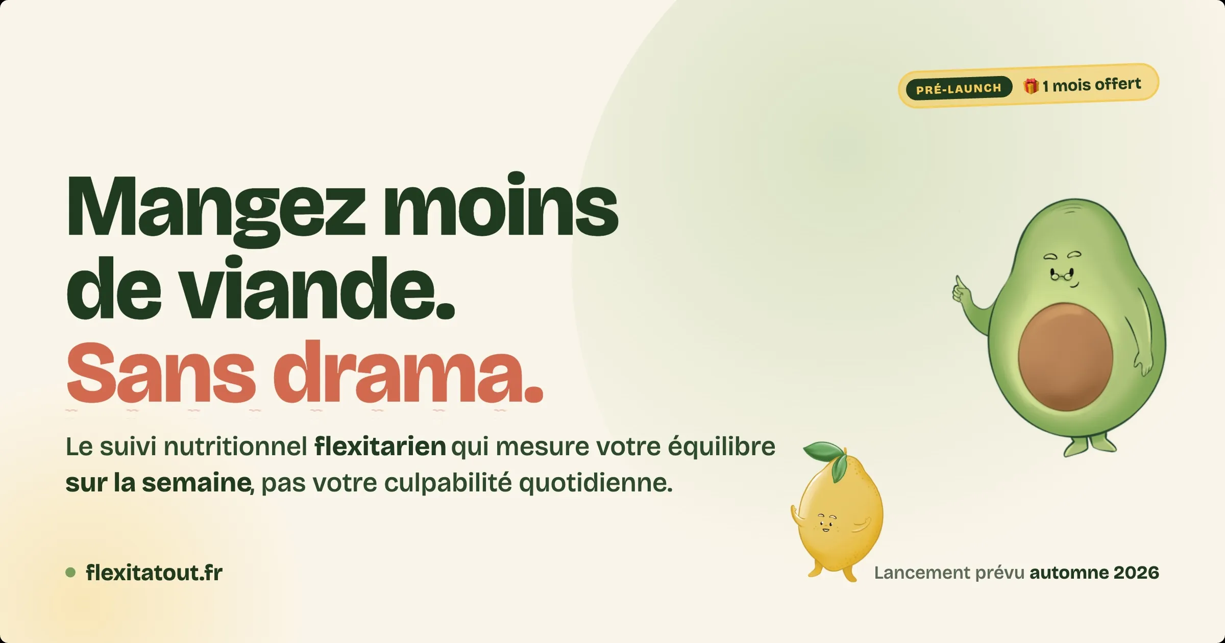 Flexitatout — landing de pré-lancement (app nutrition)